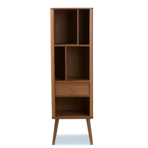 Baxton Studio Ellingham Mid-century 1-drawer Sideboard Storage Cabinet Bookcase 121-6785